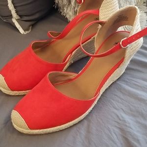 Espadrilles 2 pair orange and black